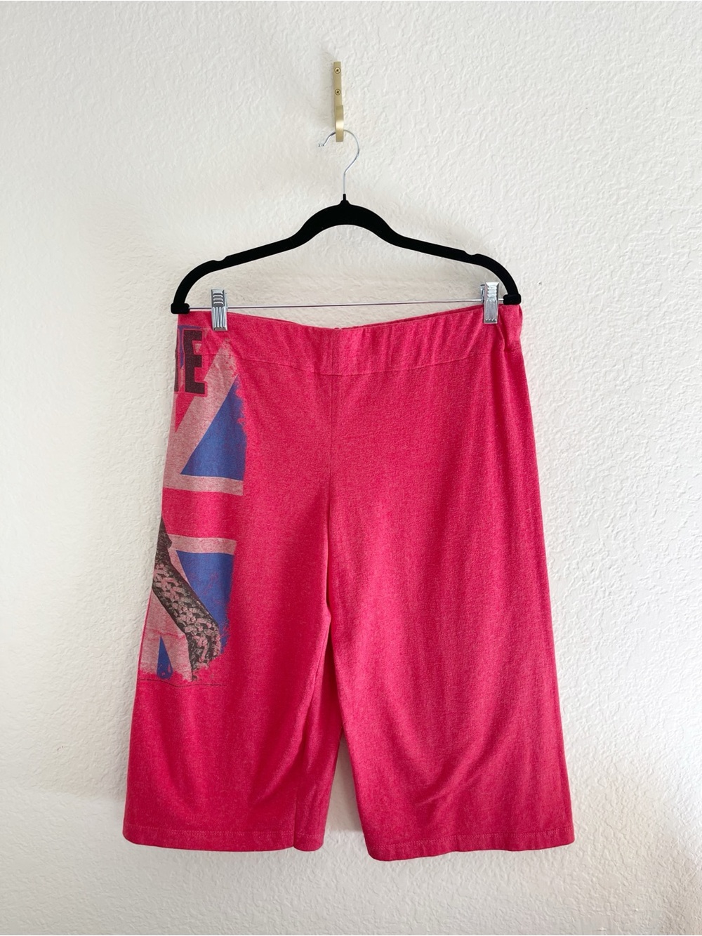 Up cycled David Bowie Jorts from vintage T shirts Graphic Lounge Shorts - Picture 2 of 2